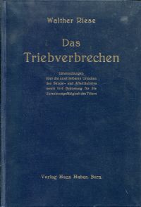 Riese, Das Triebverbrechen. (Umschlag)