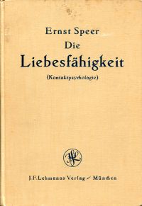 Speer, Die Liebesfähigkeit. (Umschlag)