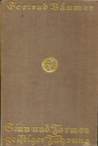 Bäumer, Sinn und Formen geistiger Führung. (Umschlag)