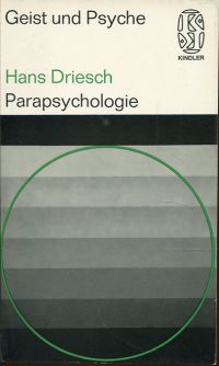 Driesch, Parapsychologie. (Umschlag)