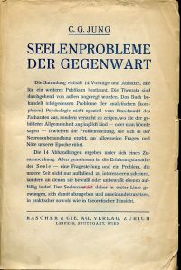 Jung, Seelenprobleme der Gegenwart. (Umschlag)