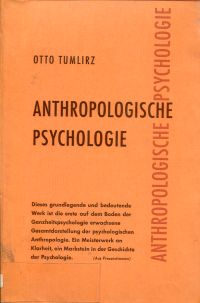 Tumlirz, Anthropologische Psychologie. (Umschlag)