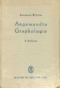 Wittlich, Angewandte Graphologie. (Umschlag)