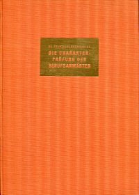Baumgarten, Die Charakterprüfung der Berufsanwärter. (Umschlag)