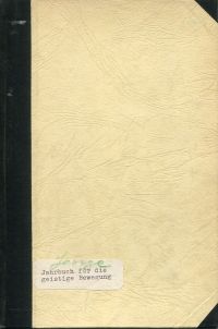 Bertram, Das "Jahrbuch für die geistige Bewegung" (Stefan George II.). (Umschlag)