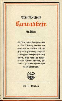 Bertram, Konradstein. (Umschlag)