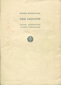 Boehringer, Drei Gedichte. (Umschlag)