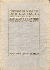 Wolters, Der Deutsche. Ein Lesewerk. Teil I: (Umschlag)