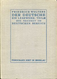 Wolters, Der Deutsche. Ein Lesewerk. Teil III: (Umschlag)