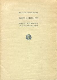 Boehringer, Drei Gedichte. (Umschlag)