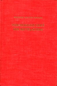 Steinen, Vom heiligen Geist des Mittelalters. (Umschlag)