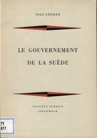 Andrén, Le Gouvernement de la Suède. (Umschlag)
