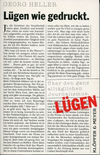 Heller, Lügen wie gedruckt. (Umschlag)