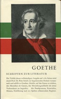 Goethe, Schriften zur Literatur. (Umschlag)