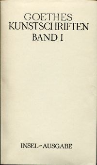 Goethe, Kunstschriften. (Umschlag)