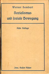 Sombart, Sozialismus und soziale Bewegung. (Umschlag)