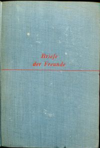 Schenck, Briefe der Freunde. (Umschlag)