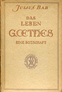 Bab, Das Leben Goethes. (Umschlag)