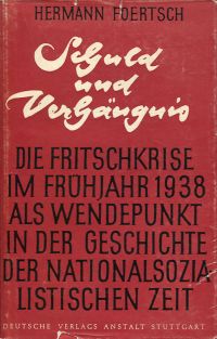 Foertsch, Schuld und Verhängnis. (Umschlag)