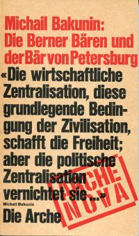 Bakunin, Die Berner Bären und der Bär von Petersburg. (Umschlag)