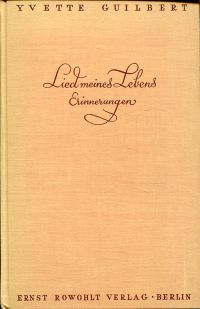 Guilbert, Lied meines Lebens. (Umschlag)