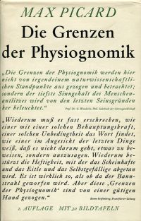 Picard, Die Grenzen der Physiognomik. (Umschlag)