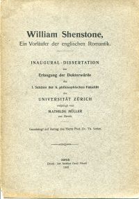 Müller, William Shenstone. (Umschlag)