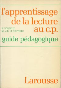 Tondeux, L' Apprentissage de la lecture au C.P. (Umschlag)