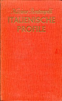 Bontempelli, Italienische Profile. (Umschlag)