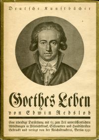 Redslob, Goethes Leben. (Umschlag)