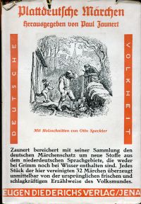 Zaunert, Plattdeutsche Märchen. (Schutzumschlag)
