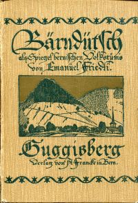 Friedli, Bärndütsch als Spiegel bernischen Volkstums, Band 3: Guggisberg (Umschlag)
