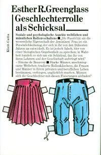 Greenglass, Geschlechterrolle als Schicksal. (Einband)