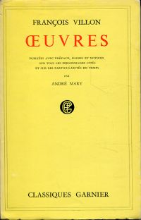 Villon, Oeuvres. (Umschlag)