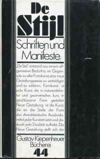 Bächler, De Stijl. Schriften und Manifeste. (Umschlag)