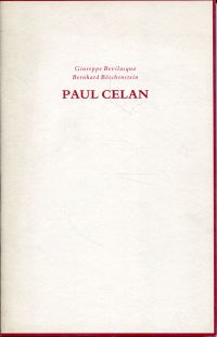 Bevilacqua, Paul Celan. (Umschlag)