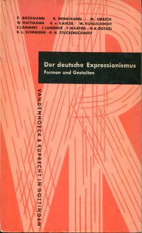 Der deutsche Expressionismus. (Umschlag)