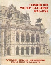 Hoyer, Chronik der Wiener Staatsoper. (Umschlag)