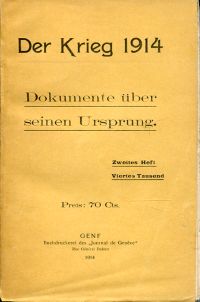 Der Krieg 1914. (Umschlag)