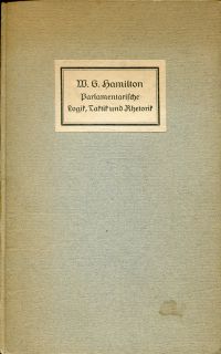 Hamilton, Parlamentarische Logik, Taktik und Rhetorik. (Umschlag)