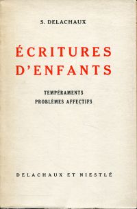 Delachaux, Ecritures d'enfants. (Umschlag)