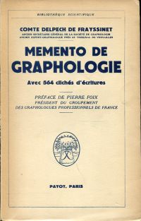 Frayssinet, Memento de graphologie. (Umschlag)