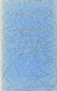 Steffen, Inhalt einer Ansprache anlässlich der Einweihung des Westfensters im Go (Umschlag)