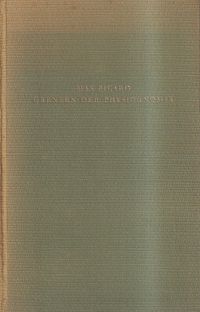 Picard, Die Grenzen der Physiognomik. (Umschlag)