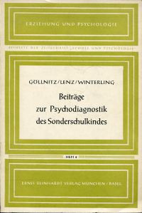 Göllnitz, Beiträge zur Psychodiagnostik des Sonderschulkindes. (Umschlag)