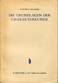 Klages, Die Grundlagen der Charakterkunde. (Umschlag)
