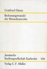 Dietze, Bedeutungswandel der Menschenrechte. (Umschlag)