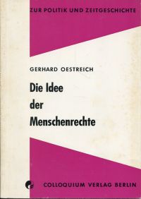 Oestreich, Die Idee der Menschenrechte in ihrer geschichtlichen Entwicklung. (Umschlag)