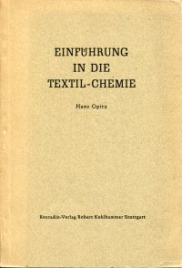 Opitz, Einführung in die Textil-Chemie. (Umschlag)