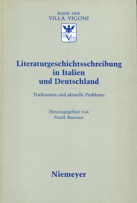 Baasner, Literaturgeschichtsschreibung in Italien und Deutschland. (Umschlag)